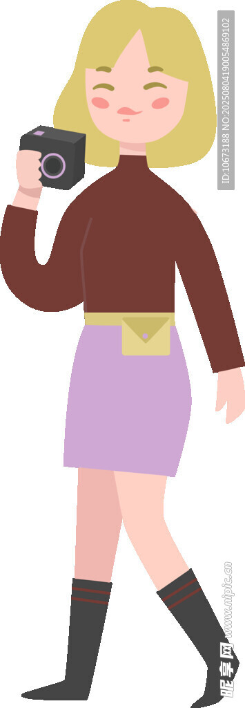 女子手持相機準(zhǔn)備拍攝