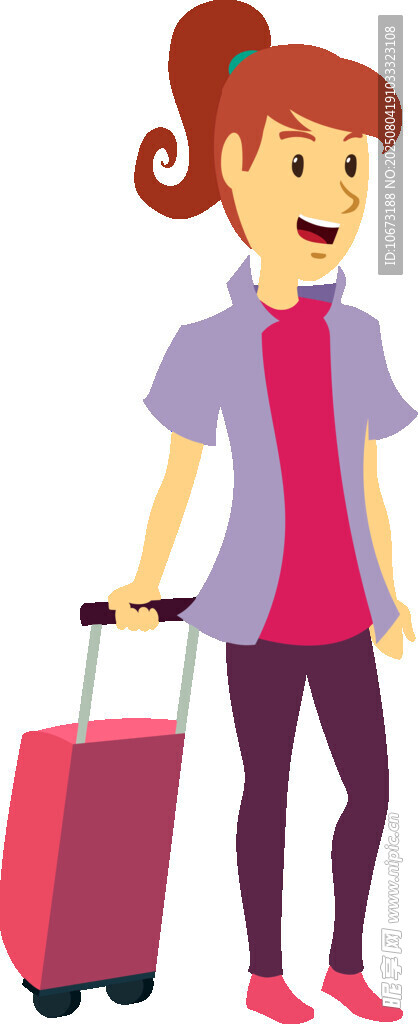 拉行李箱準(zhǔn)備出行的女士