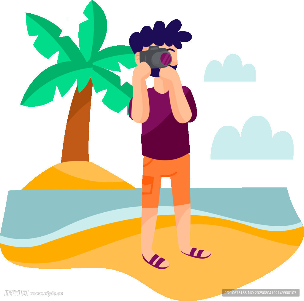 海灘上的攝影者