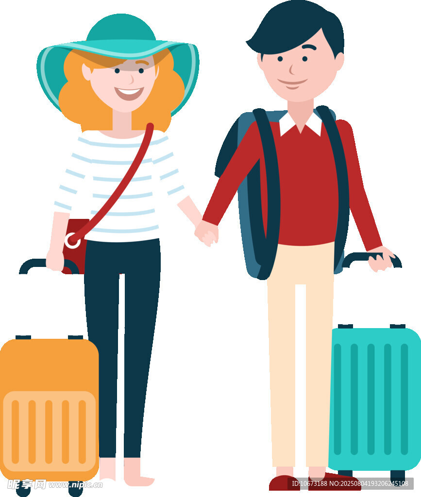 情侶攜手開啟旅行之旅