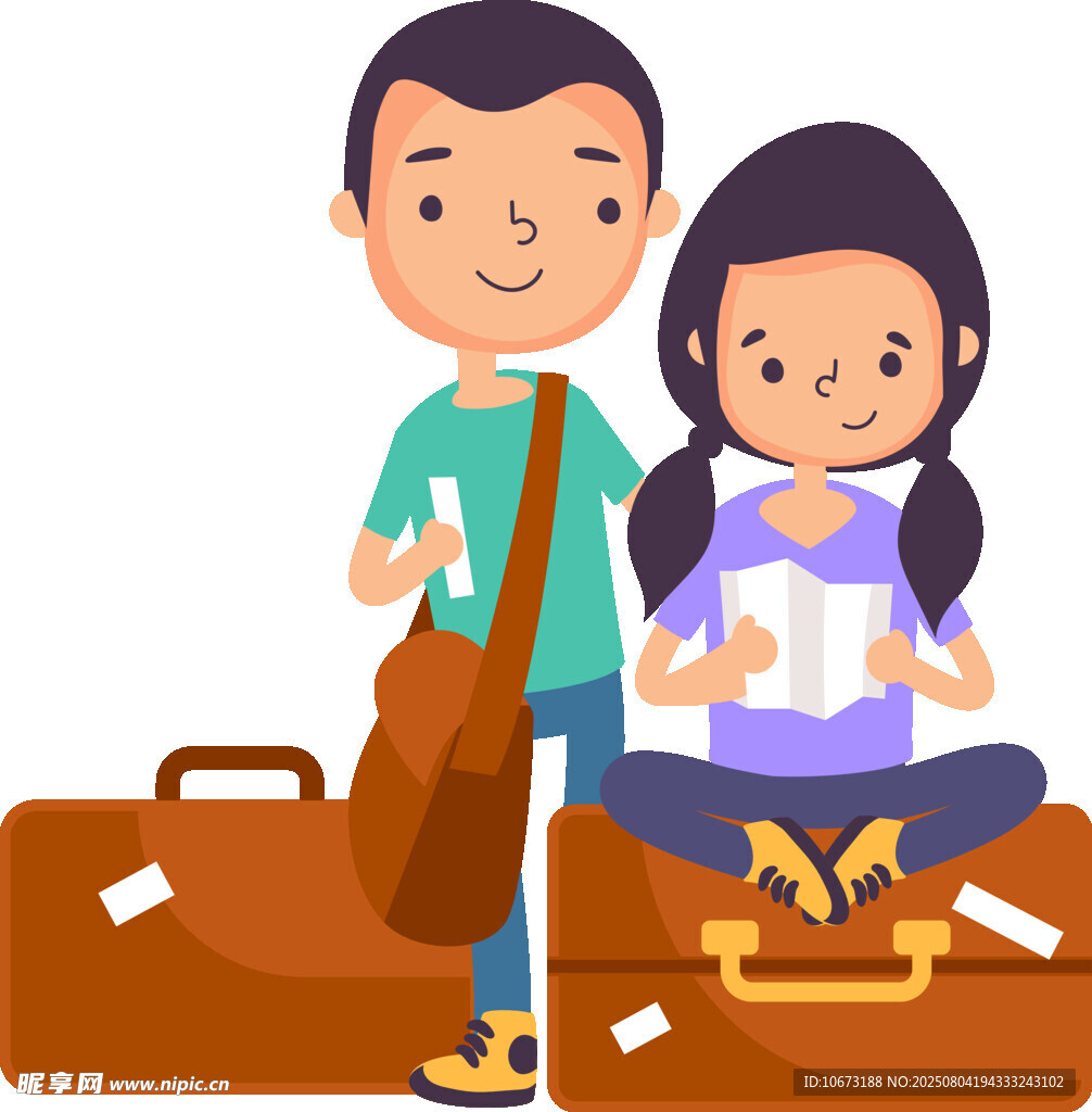 情侶旅行前整理行李