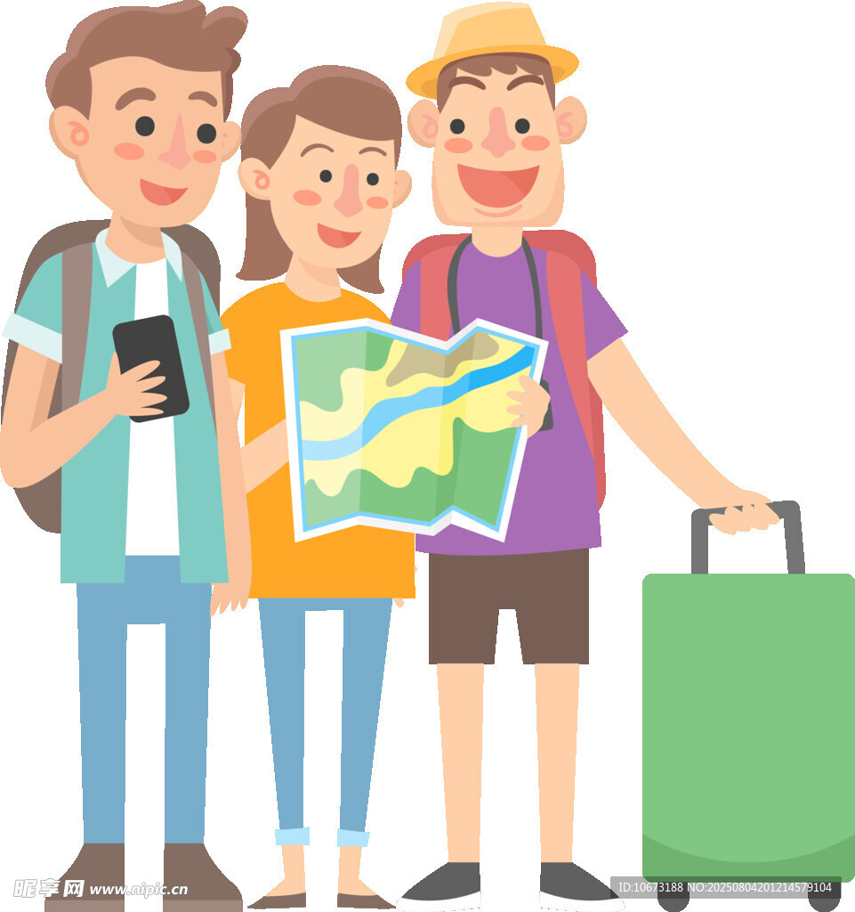 年輕人結(jié)伴規(guī)劃旅行路線