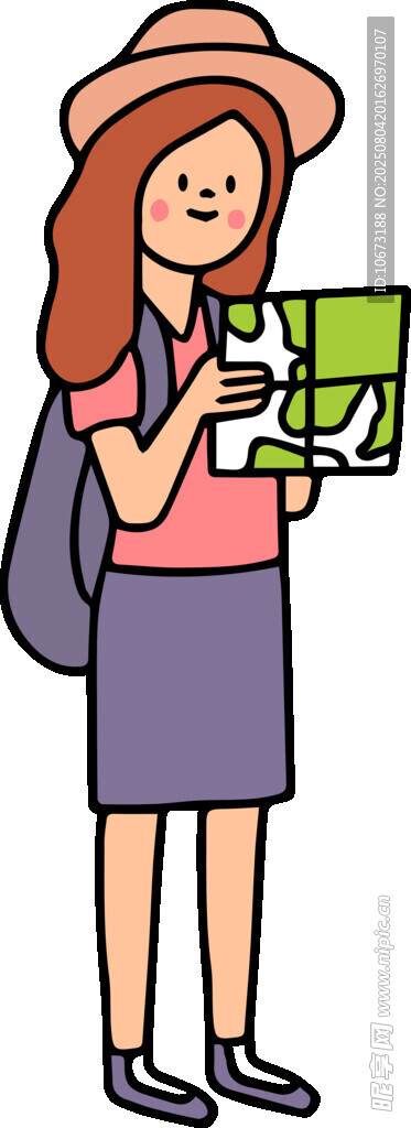 女孩手持禮物與盒子