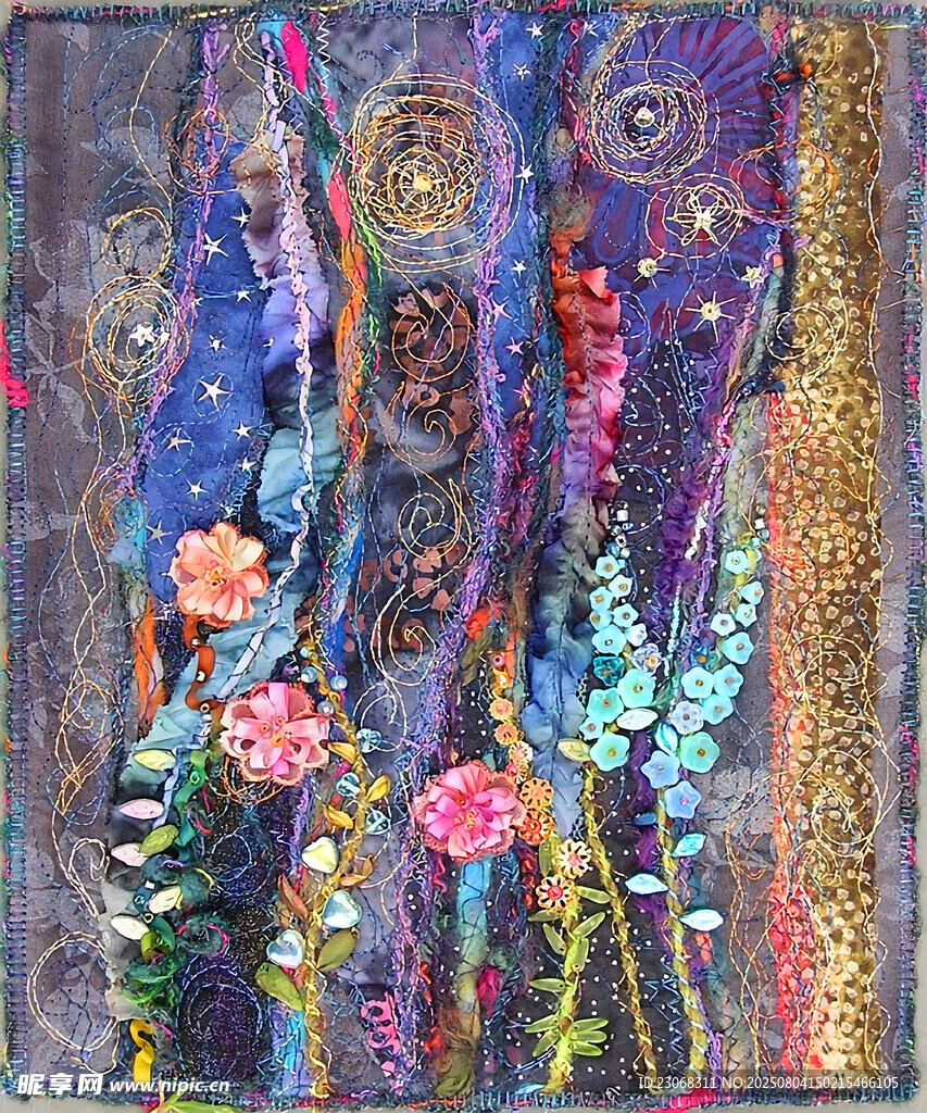 夢幻花卉抽象藝術(shù)畫作