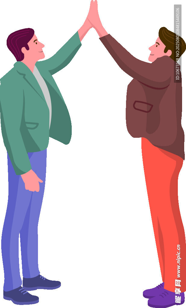 兩人擊掌