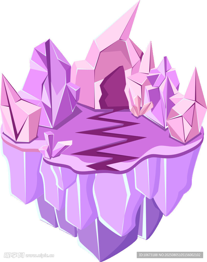 夢(mèng)幻紫色水晶島嶼