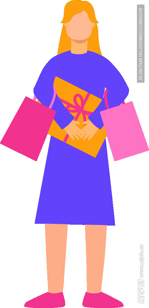 購物滿載的快樂女士