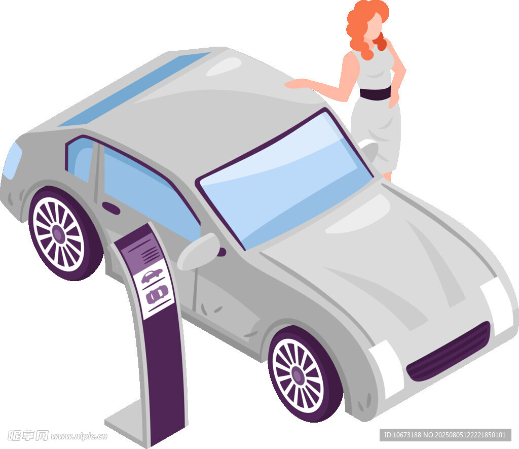 女士在自助洗車機旁洗車