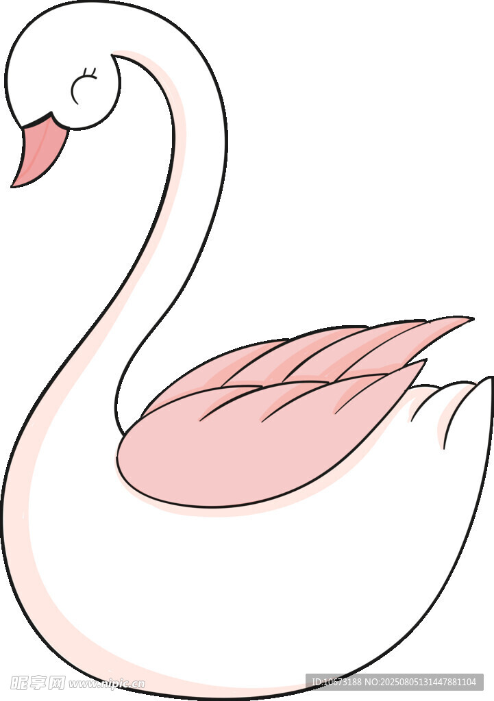 優(yōu)雅天鵝插畫