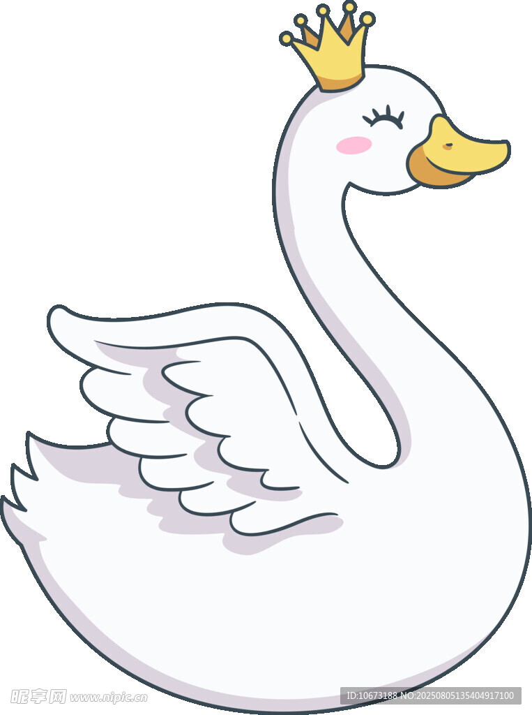 戴皇冠的可愛(ài)天鵝