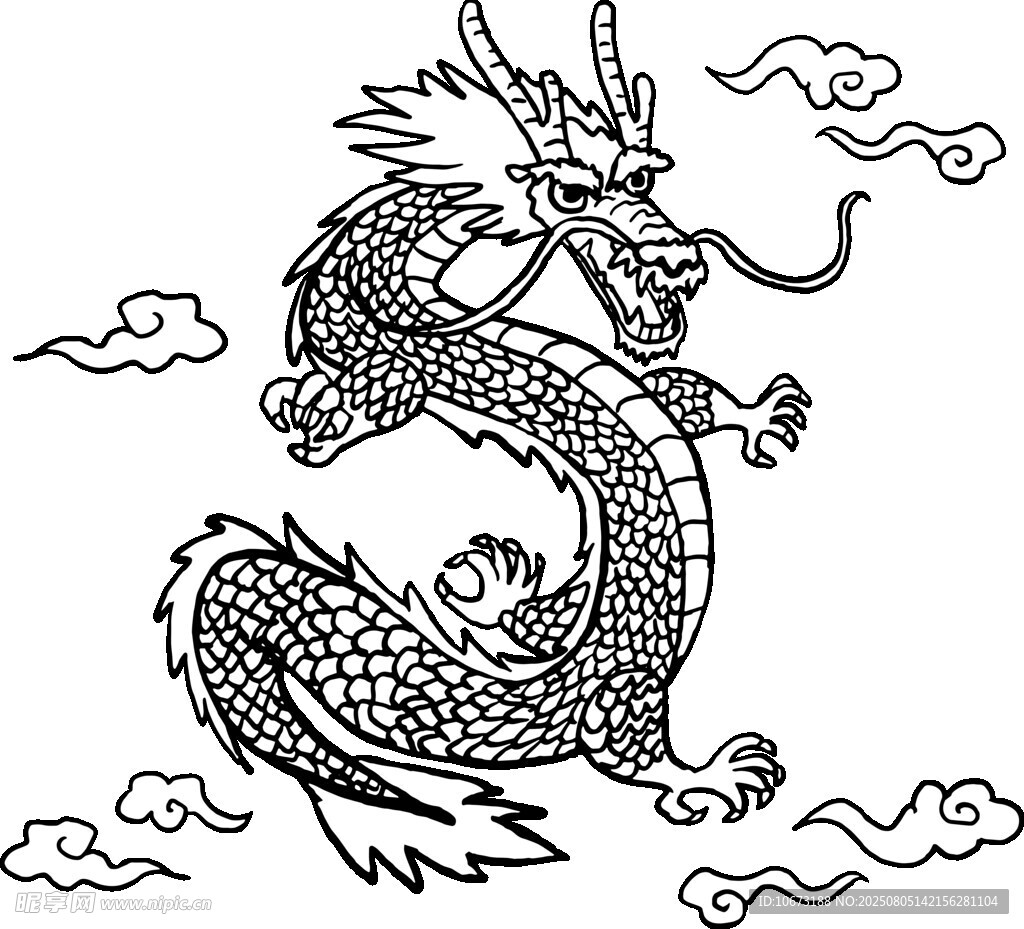 傳統(tǒng)中式龍紋圖案