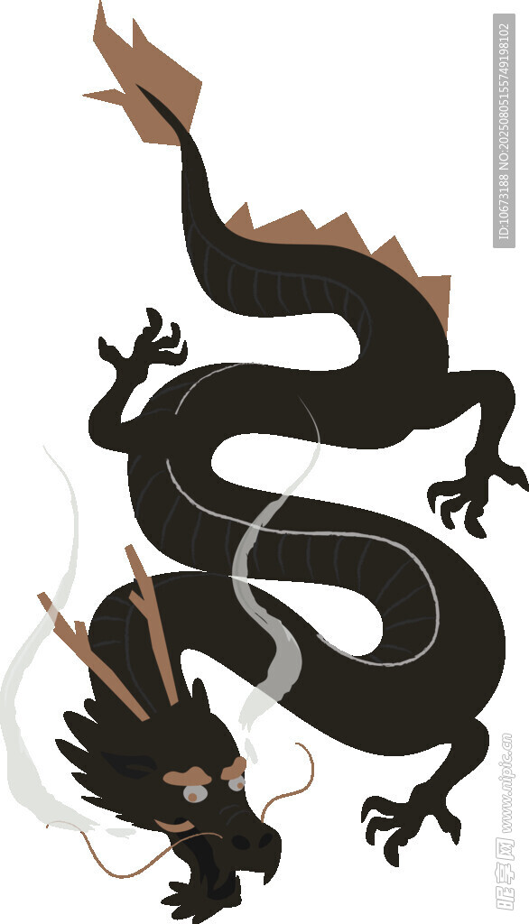 傳統(tǒng)中國風(fēng)黑色神龍圖案