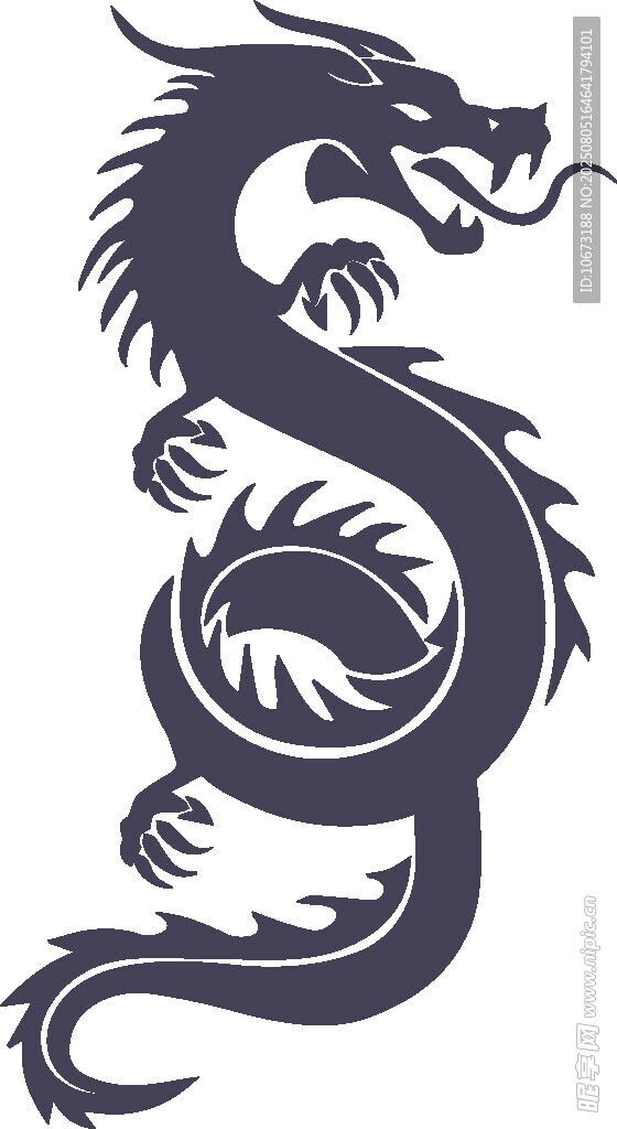 中式傳統(tǒng)龍形圖案設(shè)計(jì)