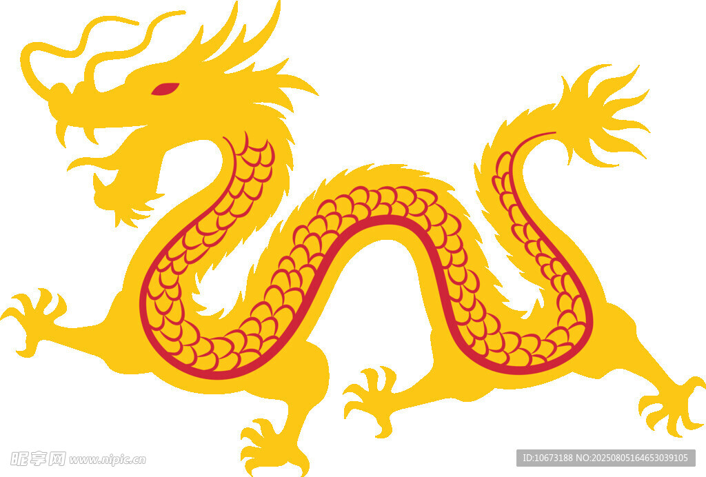 金色祥龍圖案