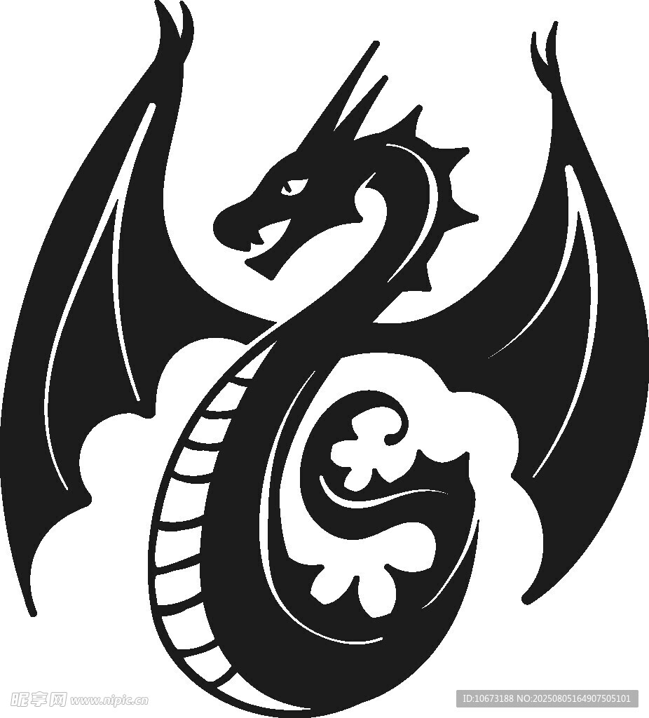 神秘黑龍圖騰