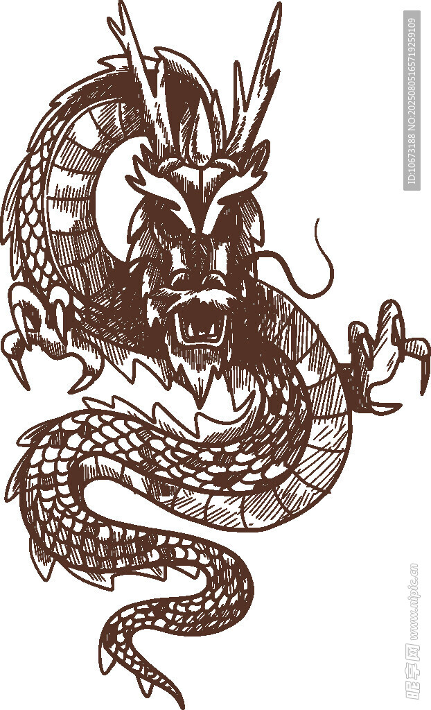 傳統(tǒng)中式龍圖案設(shè)計(jì)