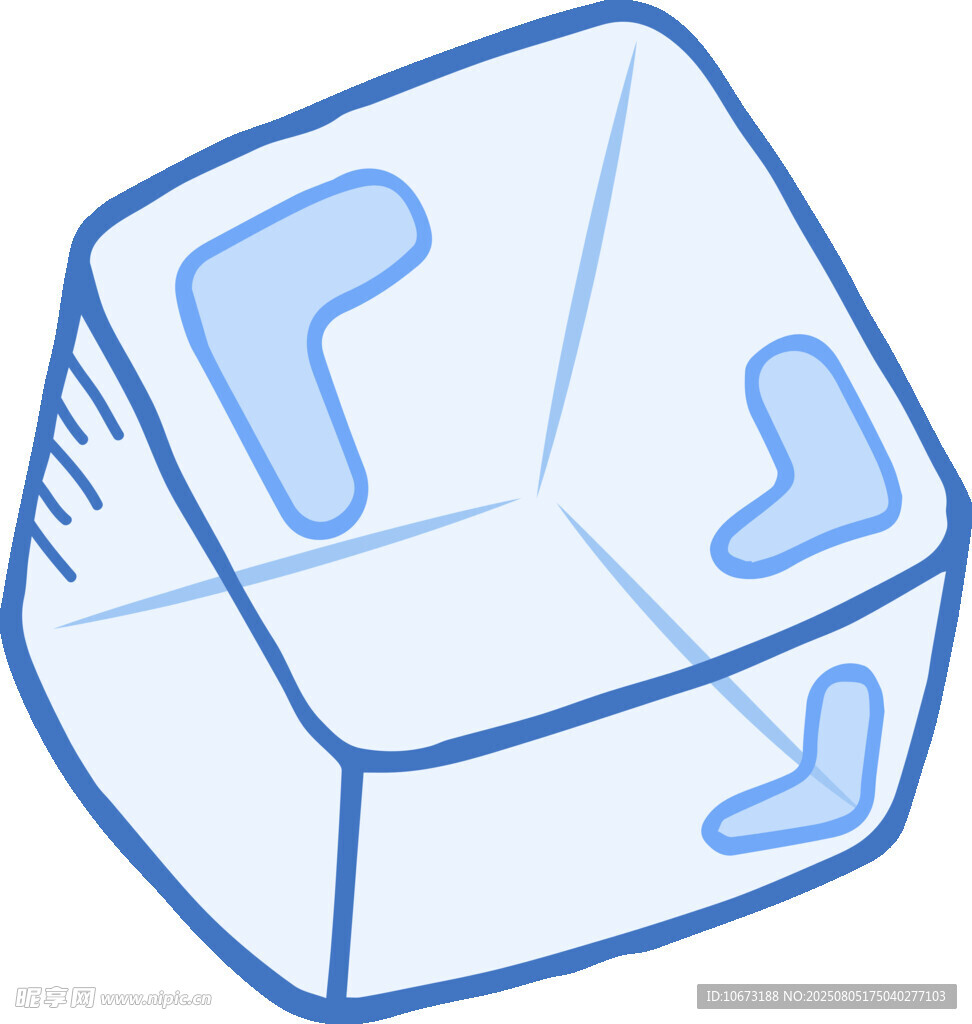 卡通風(fēng)格冰塊圖標(biāo)