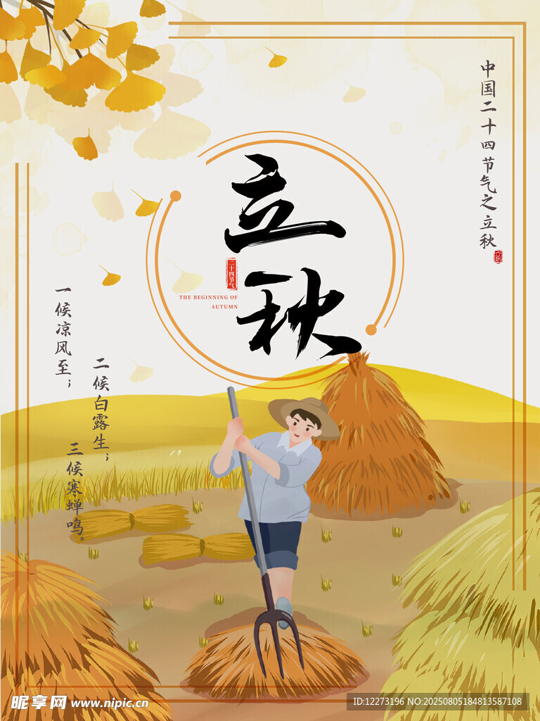 立秋時節(jié)的田野豐收景象