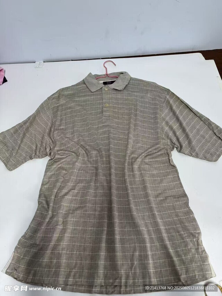 復古格紋短袖連衣裙