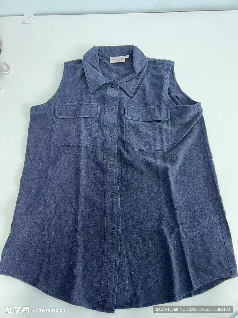 藍色無袖牛仔上衣