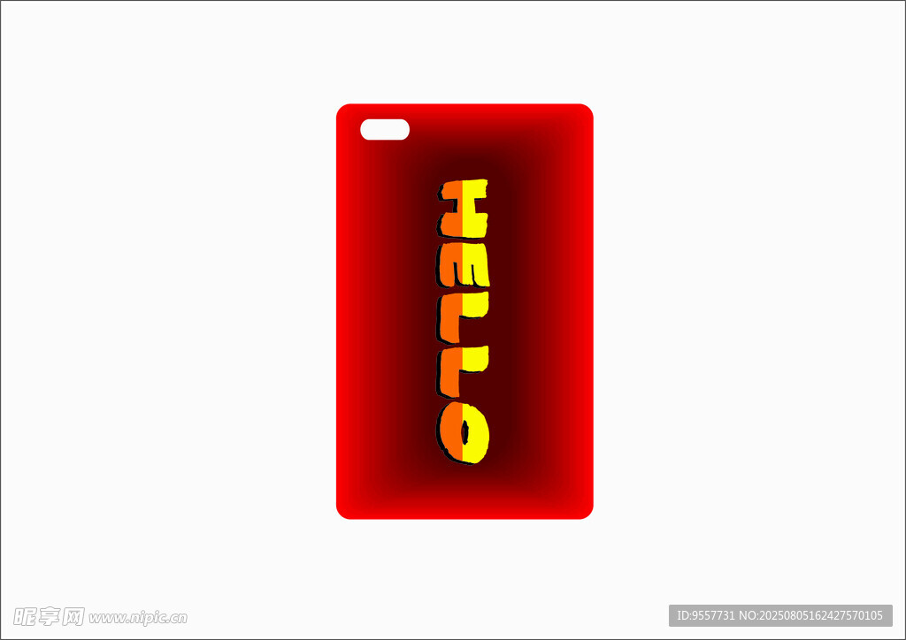 紅色HELLO字樣手機(jī)殼