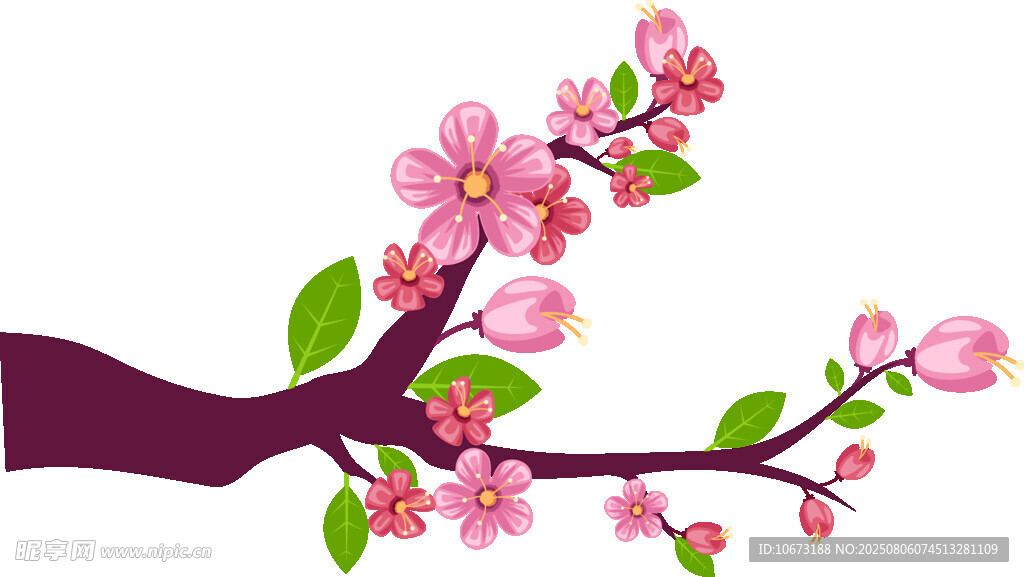 粉色櫻花枝