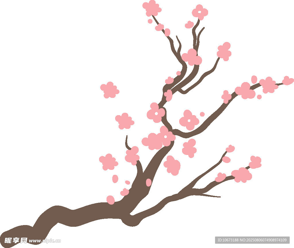 粉色桃花枝