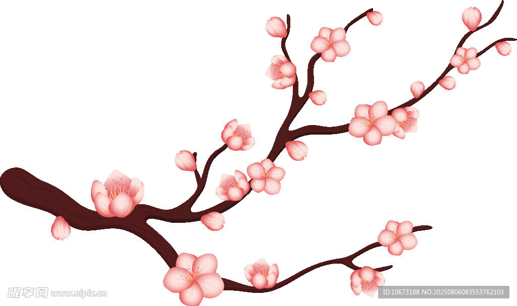 粉色桃花枝