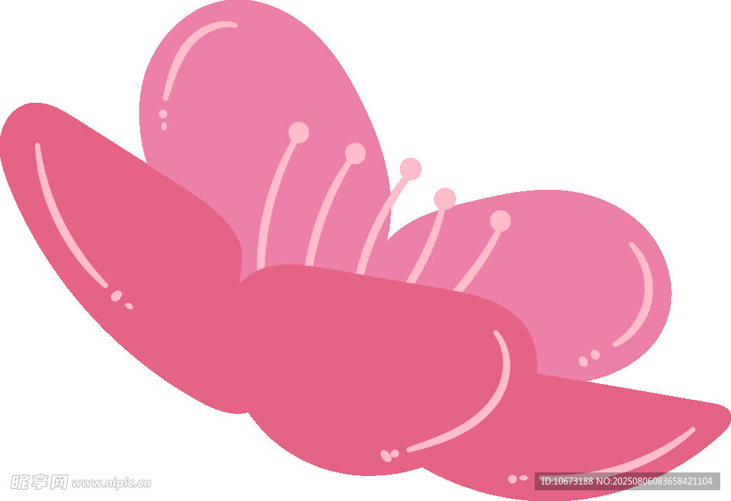 粉色卡通蝴蝶插畫(huà)