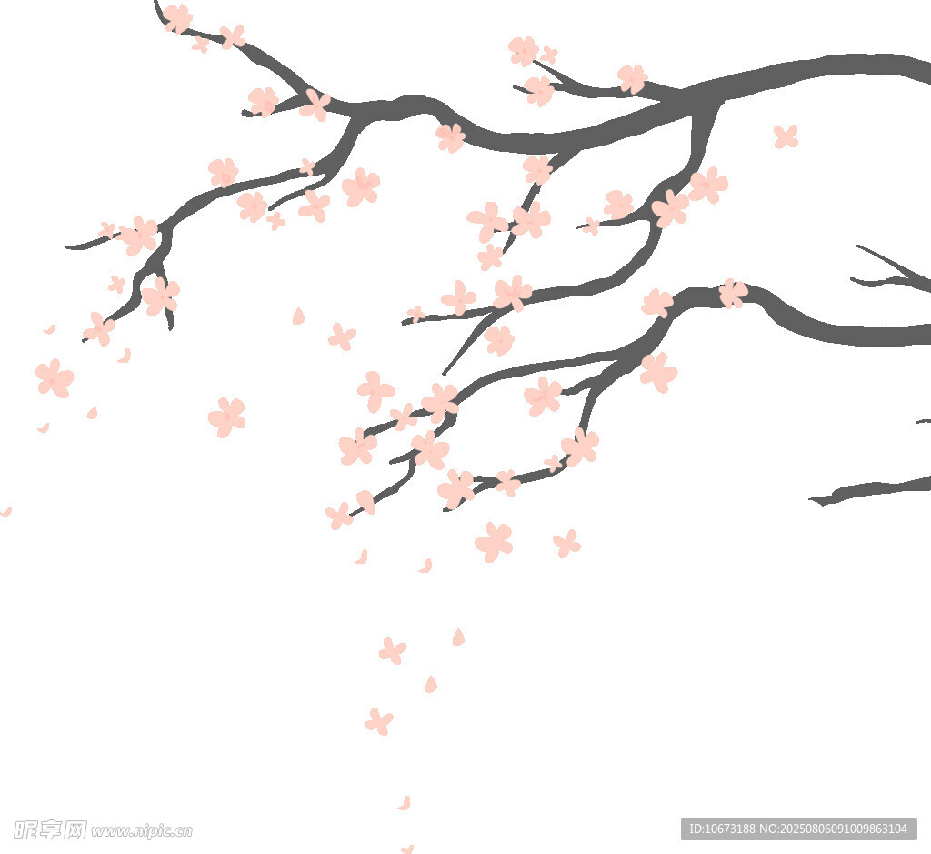 粉色桃花枝