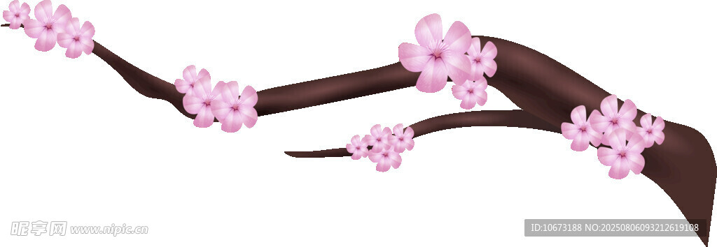 粉色桃花枝