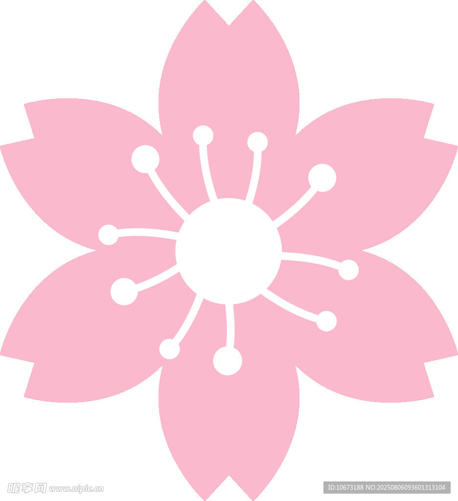 粉色簡約櫻花圖案