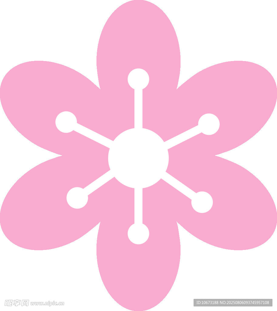 粉色簡約花朵圖標(biāo)