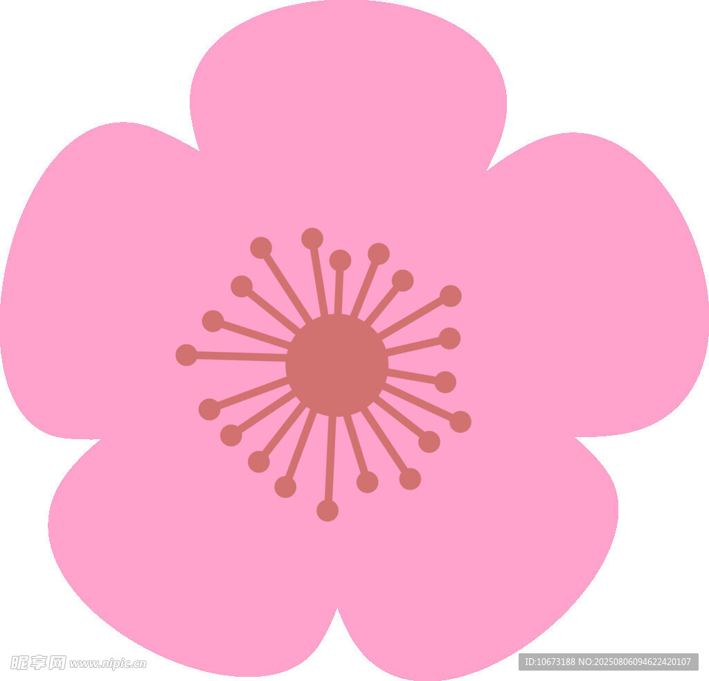 粉色簡約花朵圖案