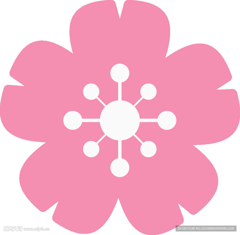 粉色簡(jiǎn)約花朵圖案