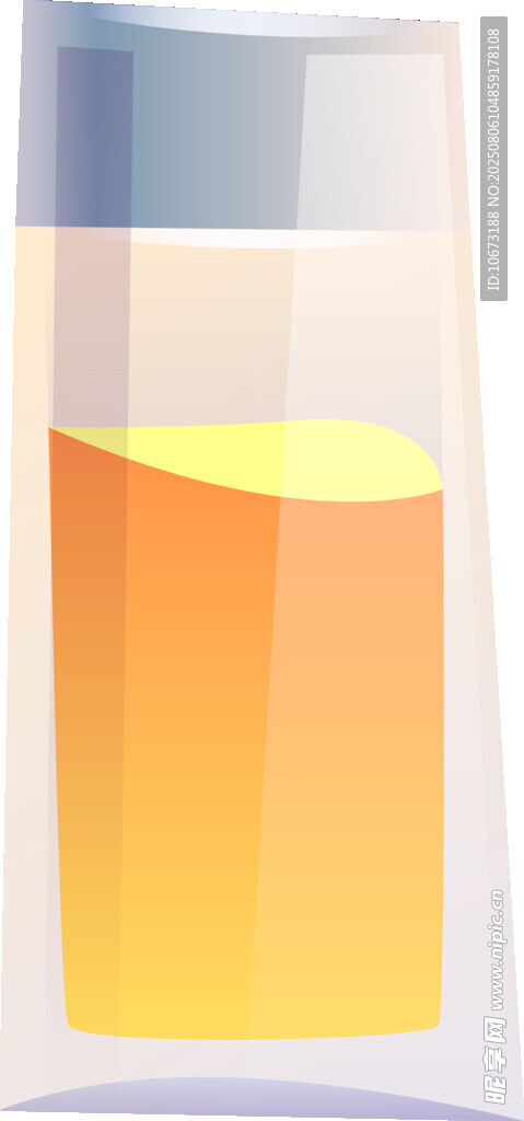 透明杯中的橙黃色飲品