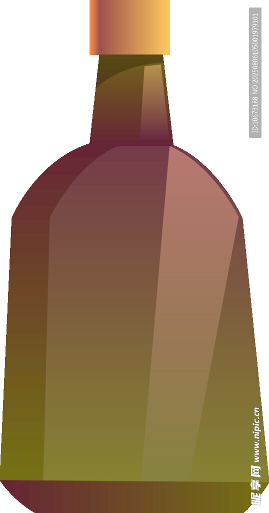 彩色漸變酒瓶插畫