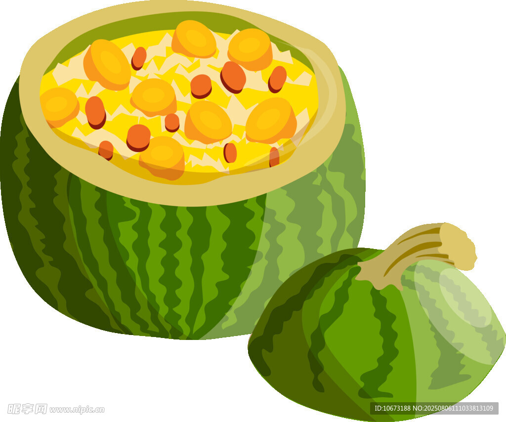 西瓜盅裝美味水果