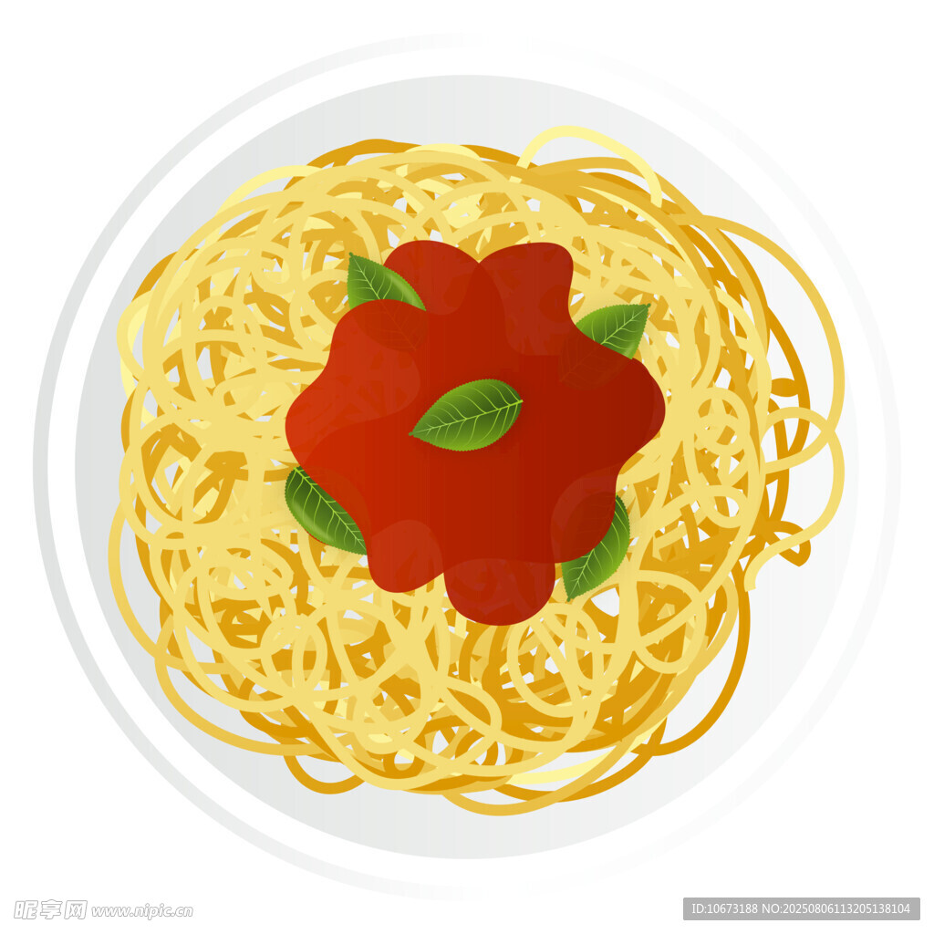 番茄意面美食圖