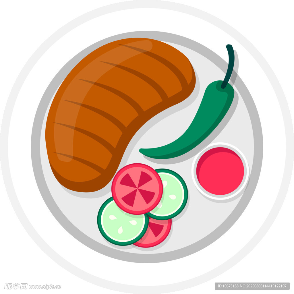 美味牛排配蔬菜