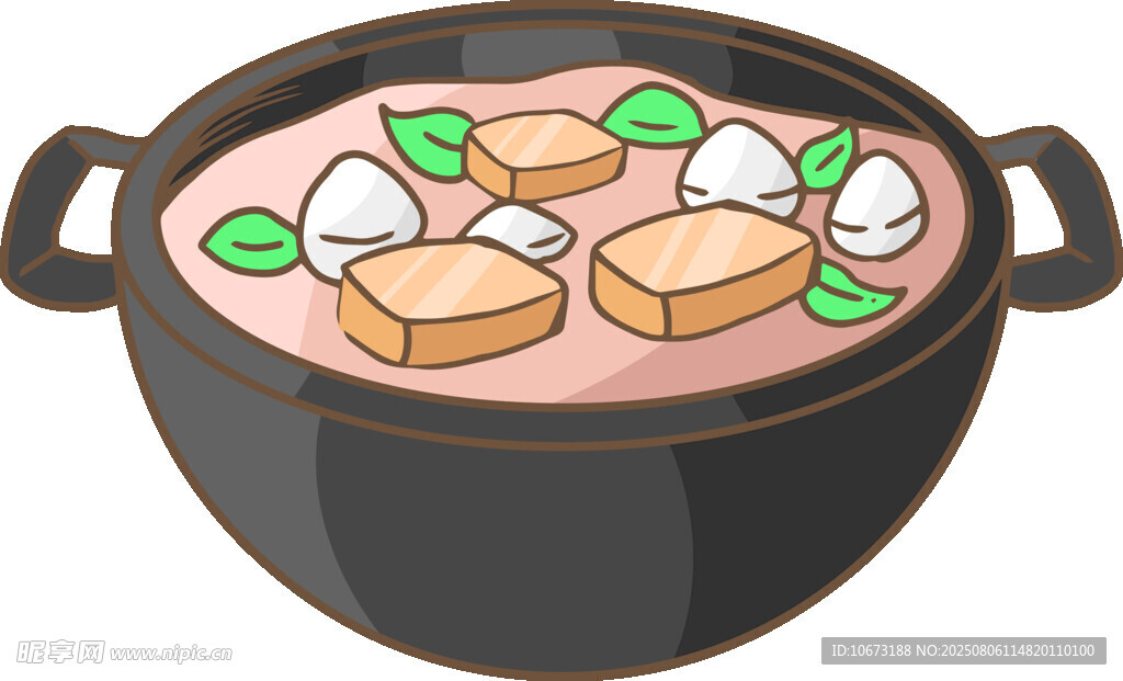 卡通風(fēng)格美味火鍋畫面