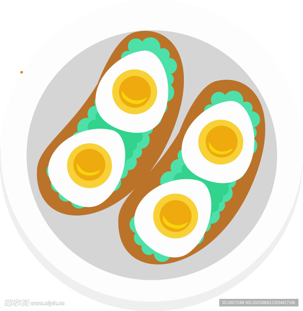 創(chuàng)意雞蛋三明治插畫(huà)