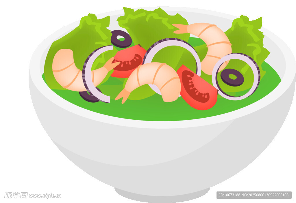 美味蔬菜沙拉碗