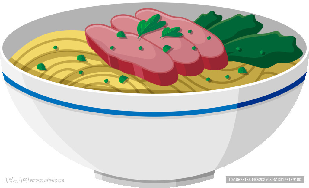 一碗美味的肉片面條