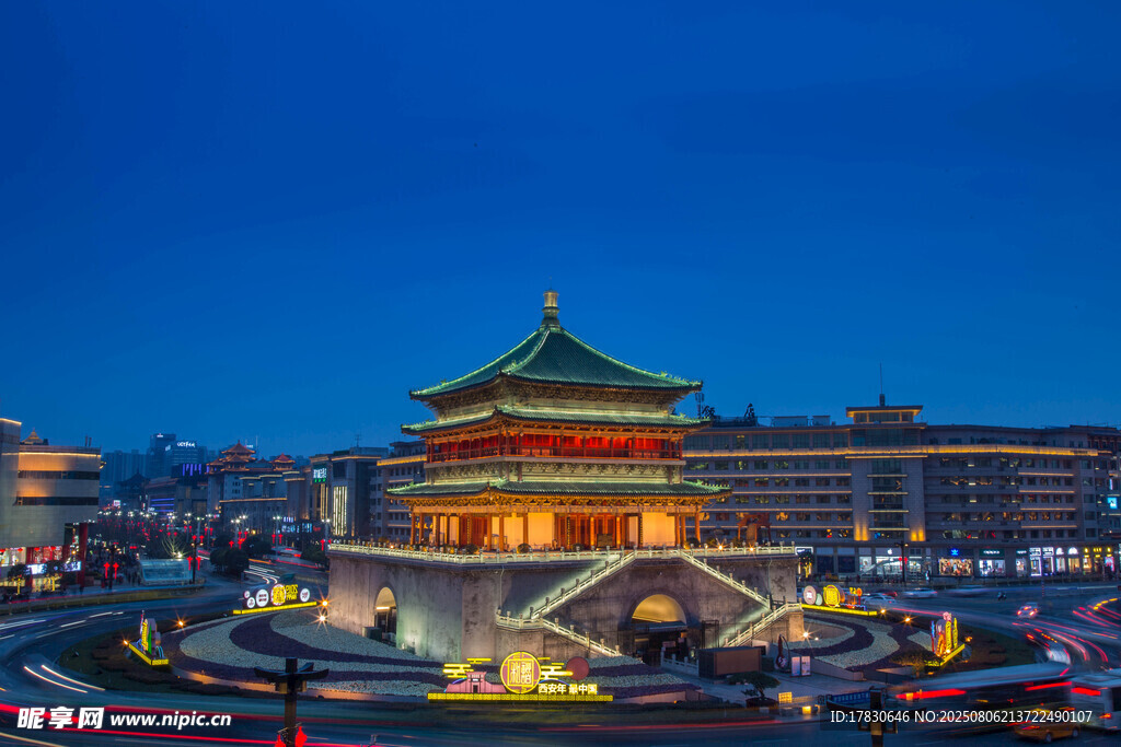 西安鐘樓全景