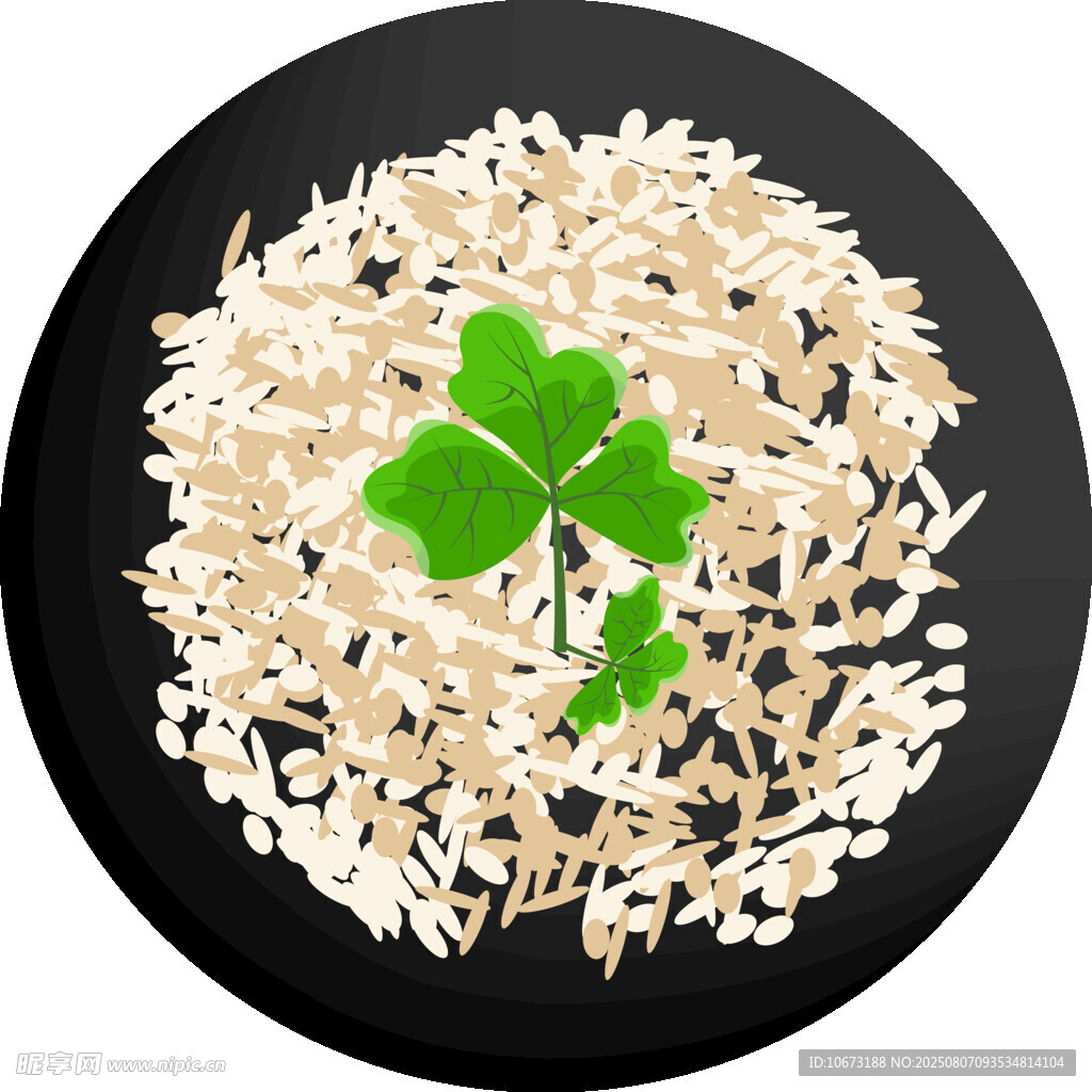 米飯上的幸運(yùn)四葉草