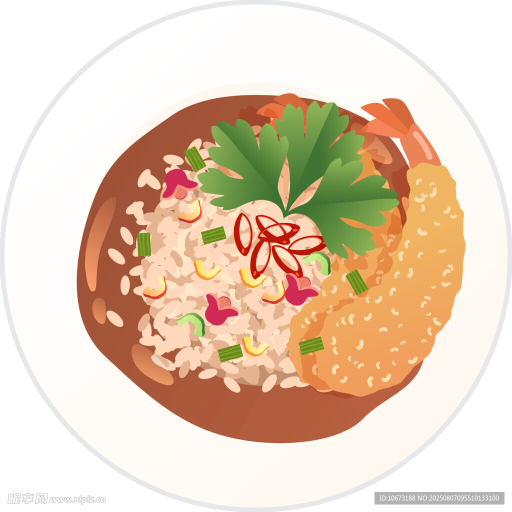 泰式蝦仁炒飯美食圖