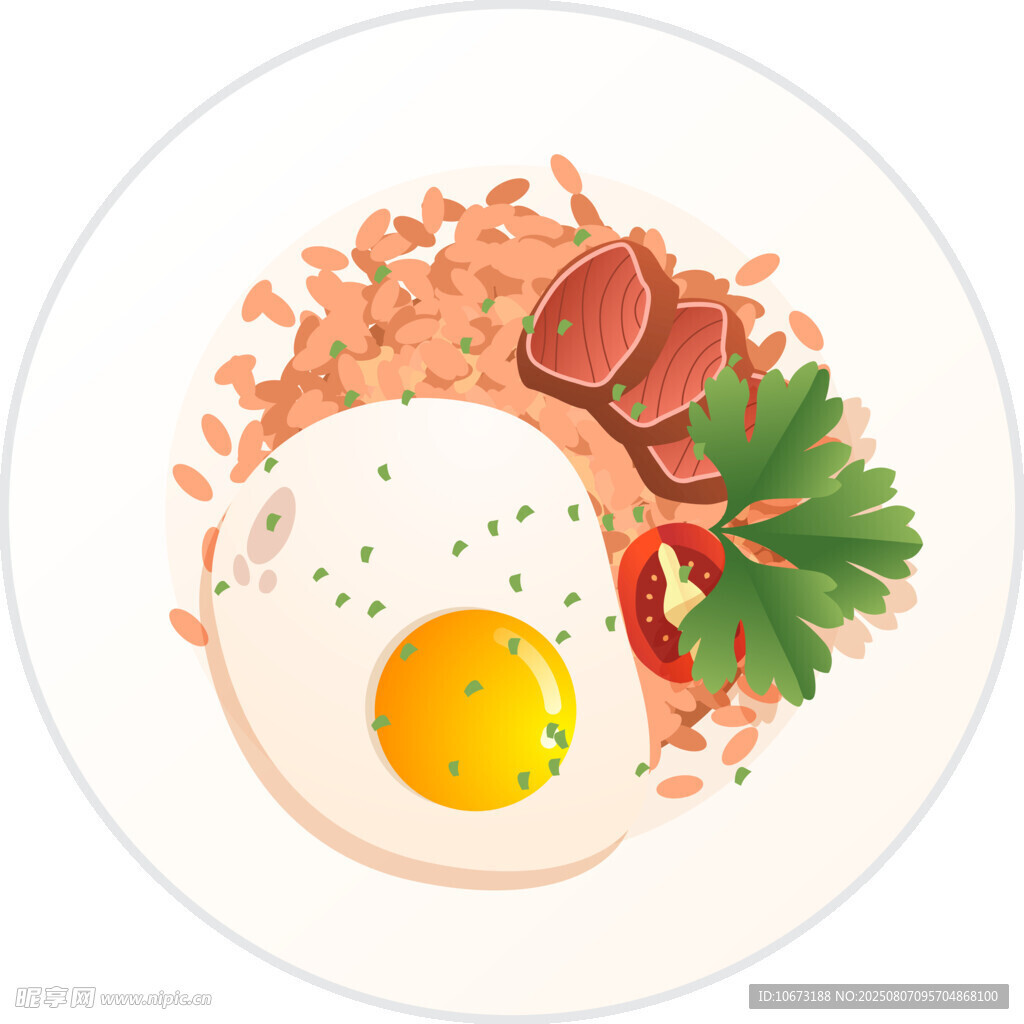 美味蛋炒飯配培根