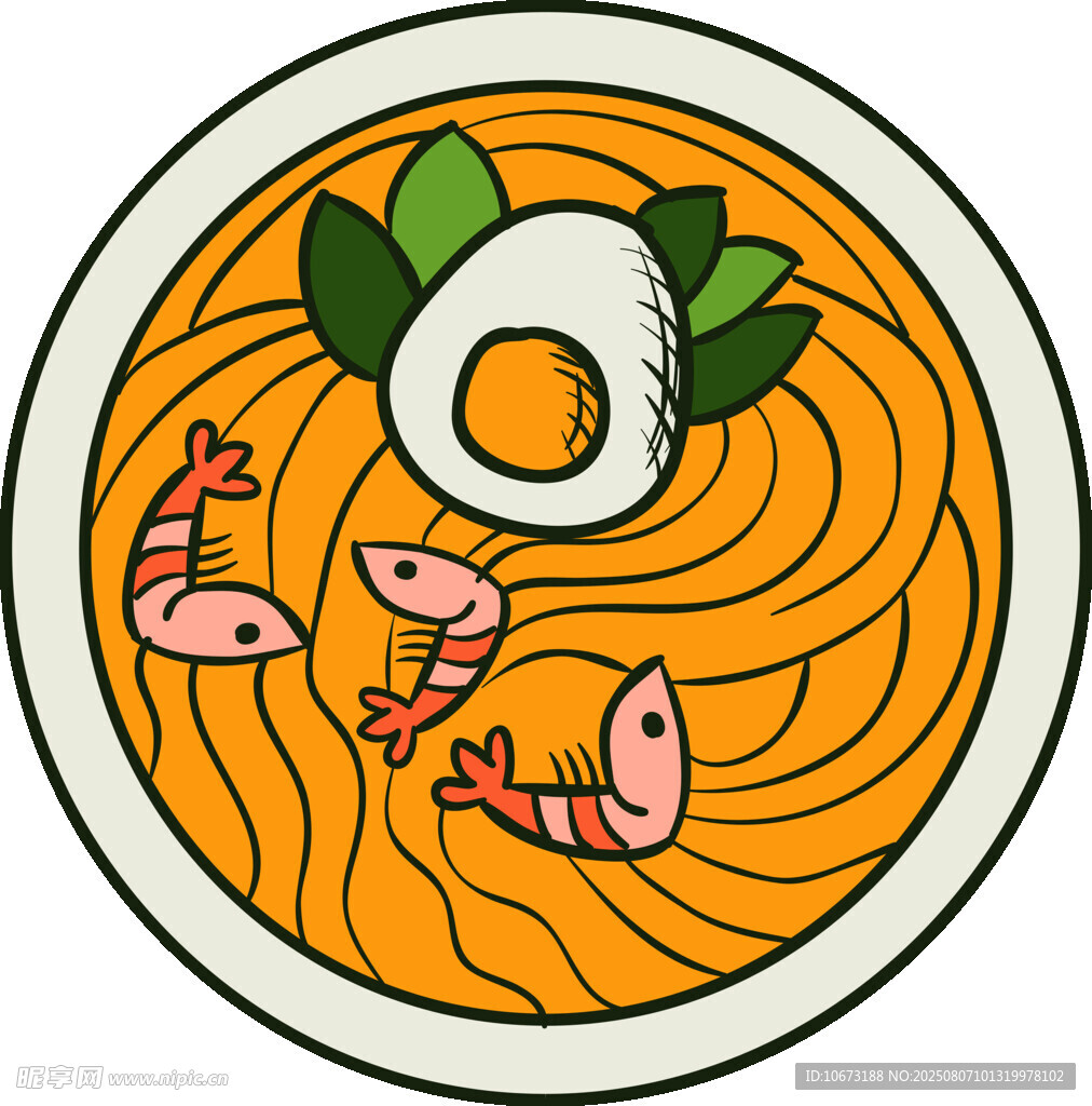 美味蝦仁雞蛋拉面