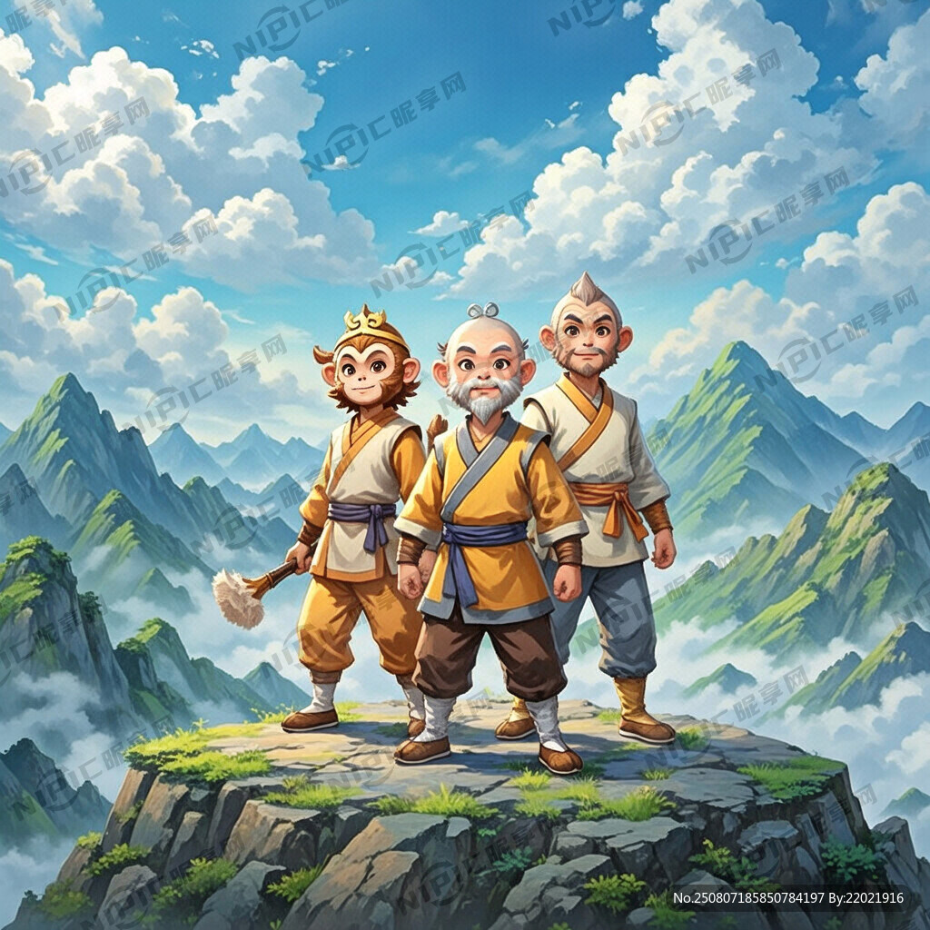 西游記師徒四人 山